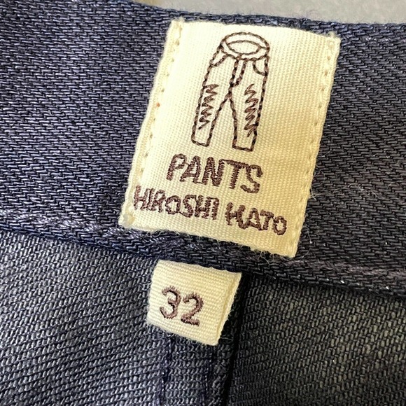 Kato By Hiroshi 32 Mens Blue Regular Fit Flat Front Low Rise Chino Pants - Picture 6 of 12